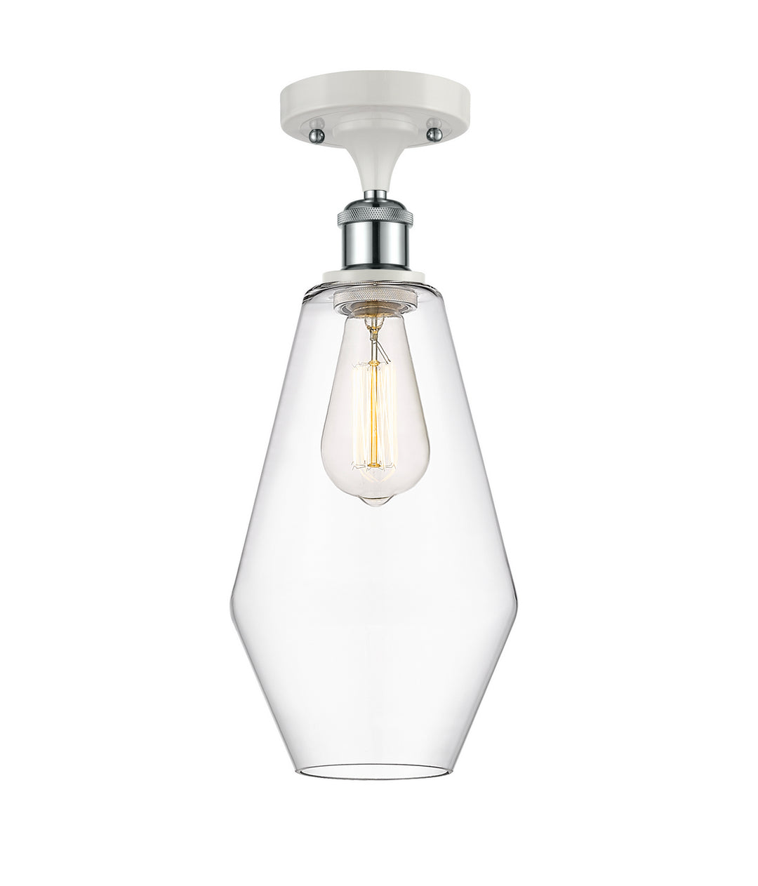 Innovations Ballston 516-1C-WPC-G652-7 Ceiling Light - White and Polished Chrome
