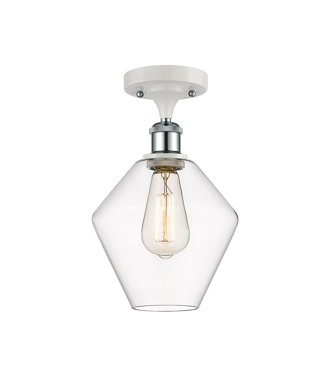 Innovations Ballston 516-1C-WPC-G652-8 Ceiling Light - White and Polished Chrome