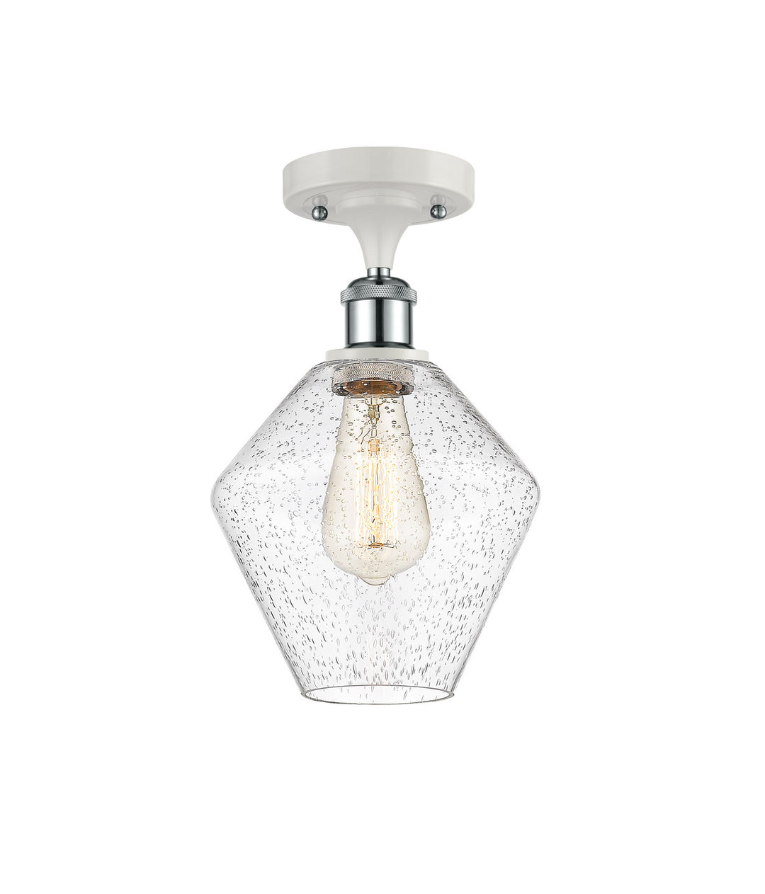 Innovations Ballston 516-1C-WPC-G654-8-LED Ceiling Light - White and Polished Chrome