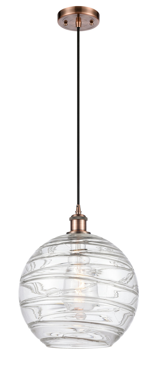 Innovations Ballston 516-1P-AC-G1213-12-LED Pendant Light - Antique Copper