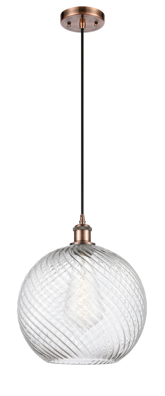 Innovations Ballston 516-1P-AC-G1214-12 Pendant Light - Antique Copper