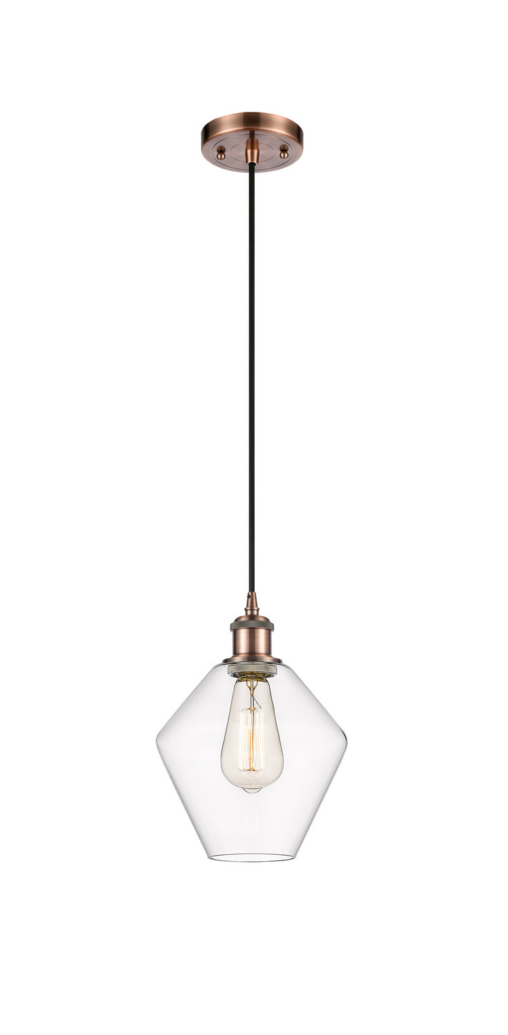 Innovations Ballston 516-1P-AC-G652-8-LED Pendant Light - Antique Copper