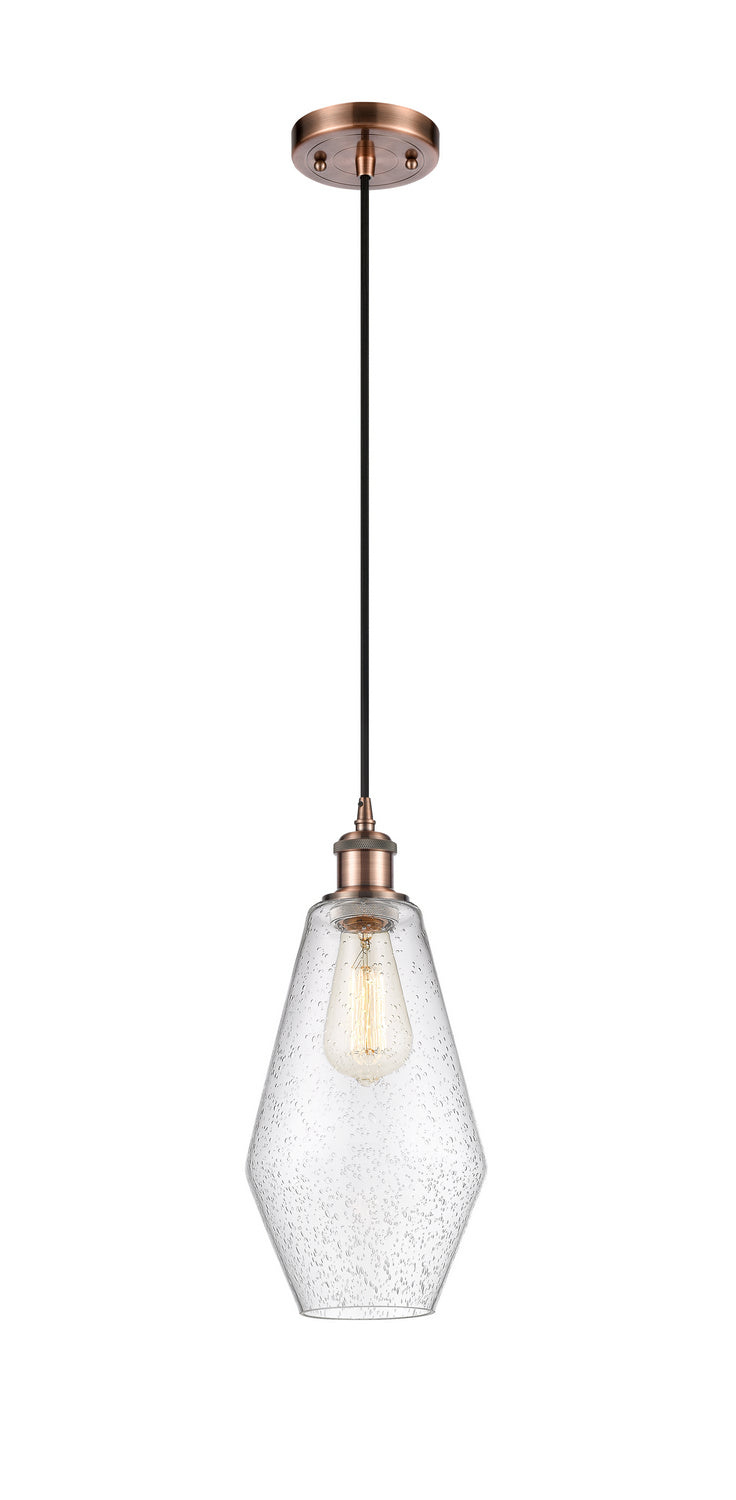 Innovations Ballston 516-1P-AC-G654-7 Pendant Light - Antique Copper
