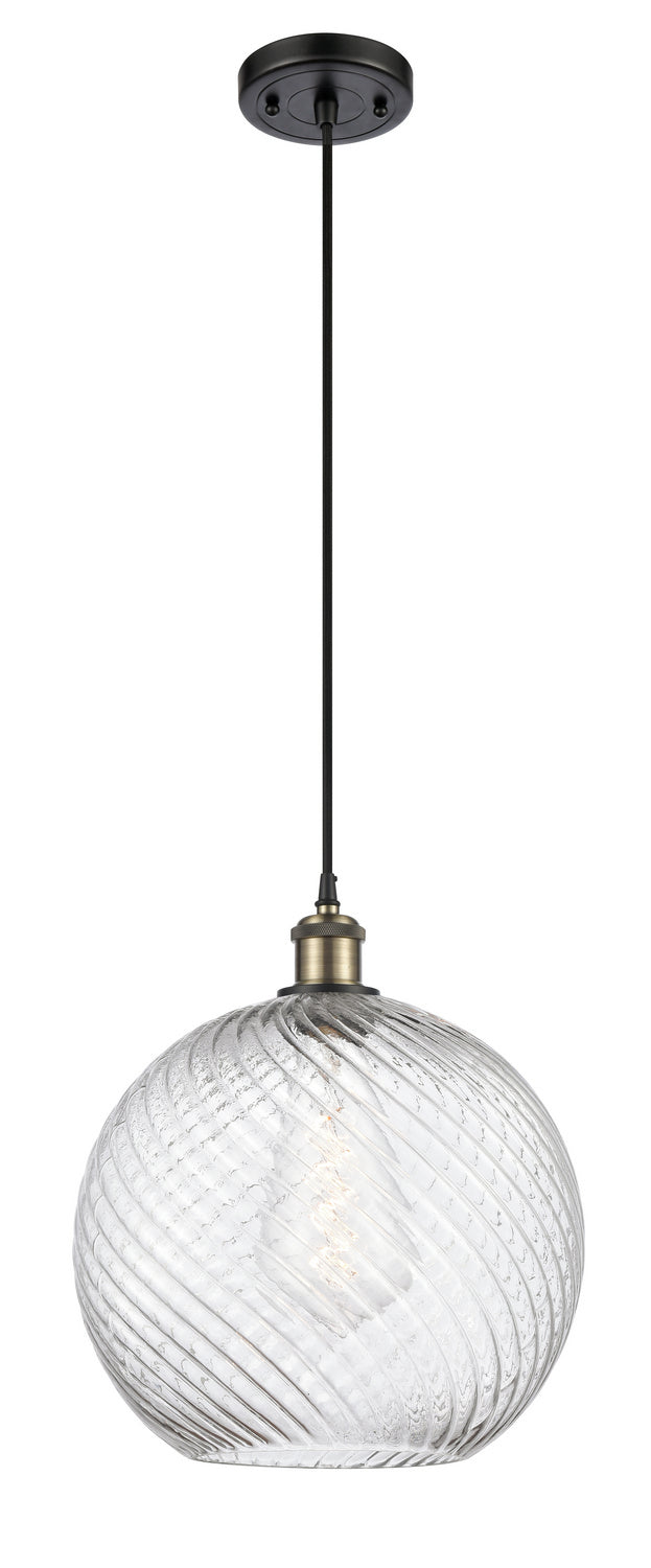 Innovations Ballston 516-1P-BAB-G1214-12 Pendant Light - Black Antique Brass