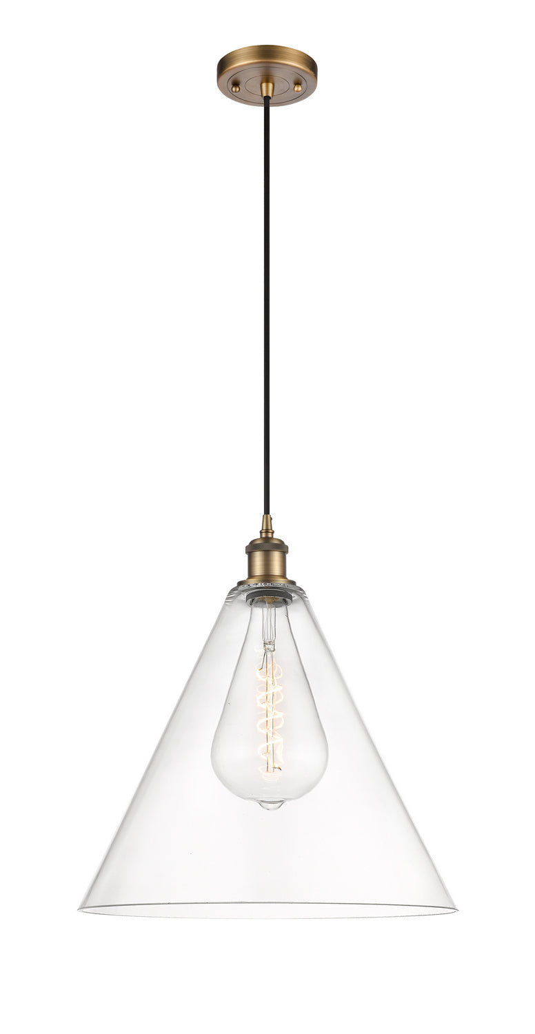 Innovations Ballston 516-1P-BB-GBC-162-LED Pendant Light - Brushed Brass
