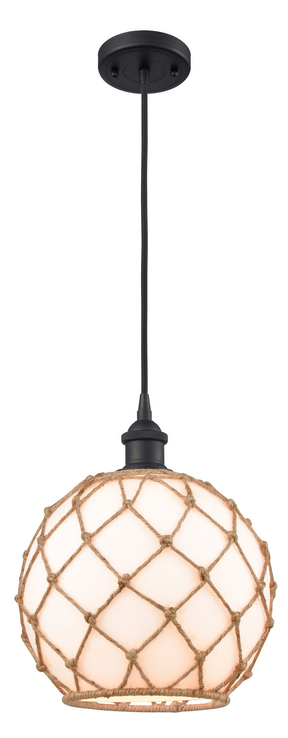 Innovations Ballston 516-1P-BK-G121-10RB-LED Pendant Light - Matte Black