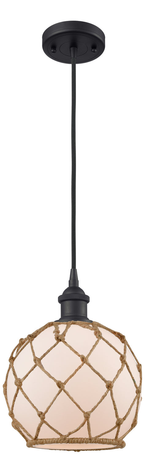 Innovations Ballston 516-1P-BK-G121-8RB Pendant Light - Matte Black