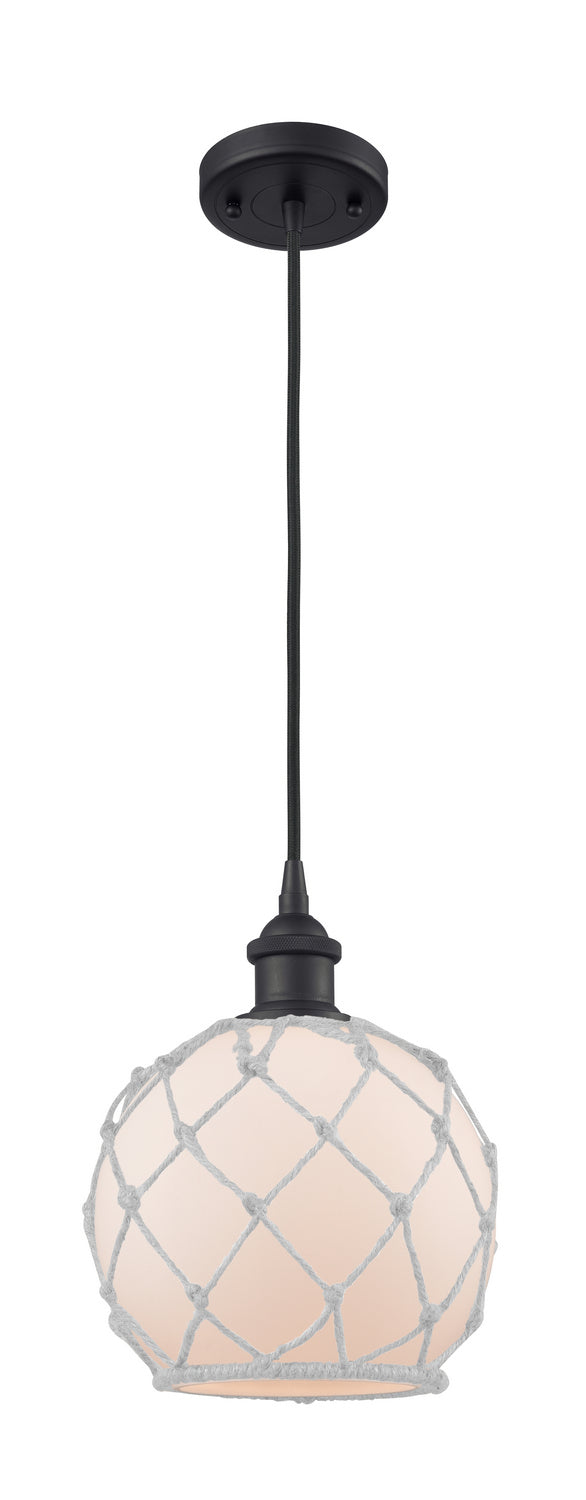 Innovations Ballston 516-1P-BK-G121-8RW Pendant Light - Matte Black