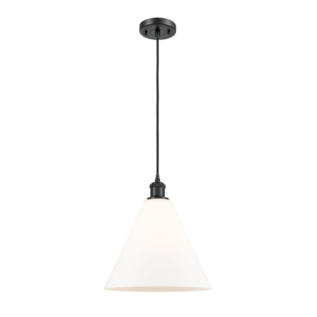 Innovations Ballston 516-1P-BK-GBC-121 Pendant Light - Matte Black