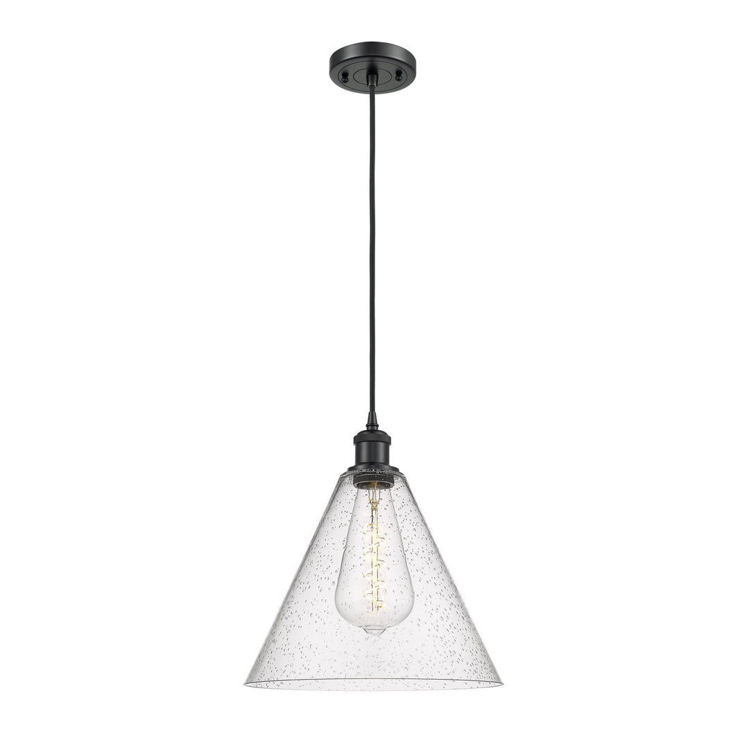 Innovations Ballston 516-1P-BK-GBC-124 Pendant Light - Matte Black