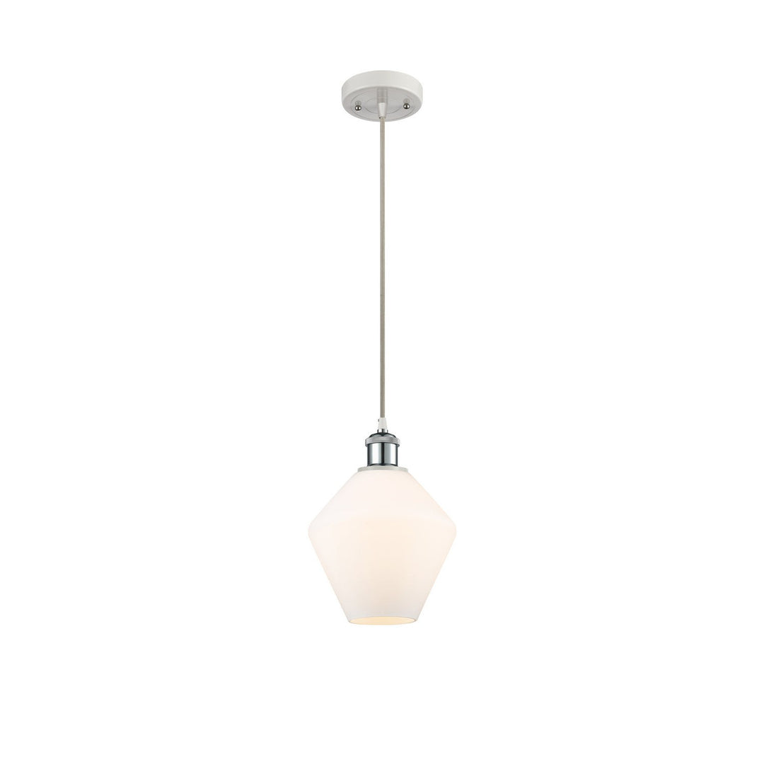 Innovations Ballston 516-1P-WPC-G651-8-LED Pendant Light - White and Polished Chrome
