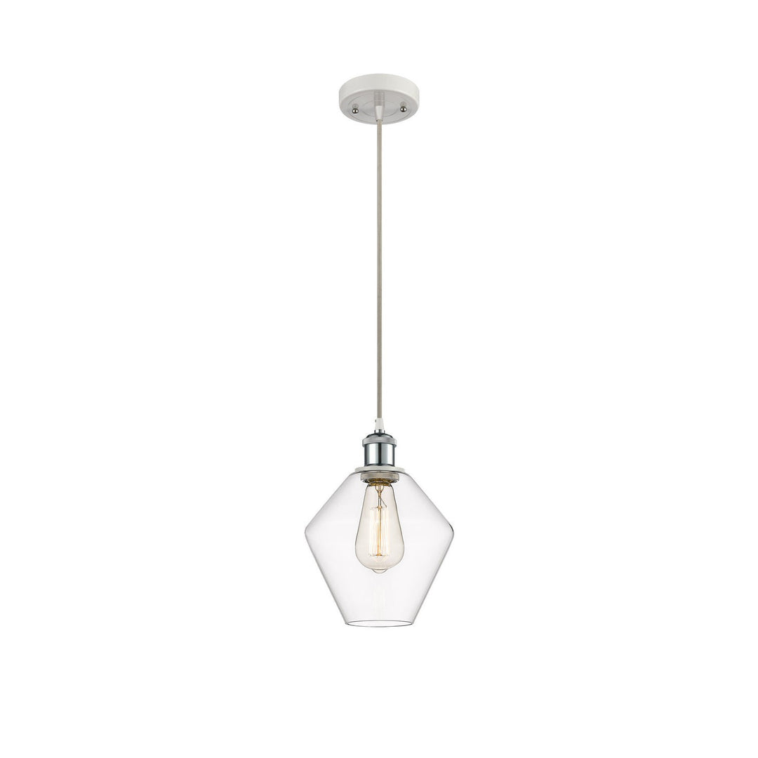 Innovations Ballston 516-1P-WPC-G652-8 Pendant Light - White and Polished Chrome