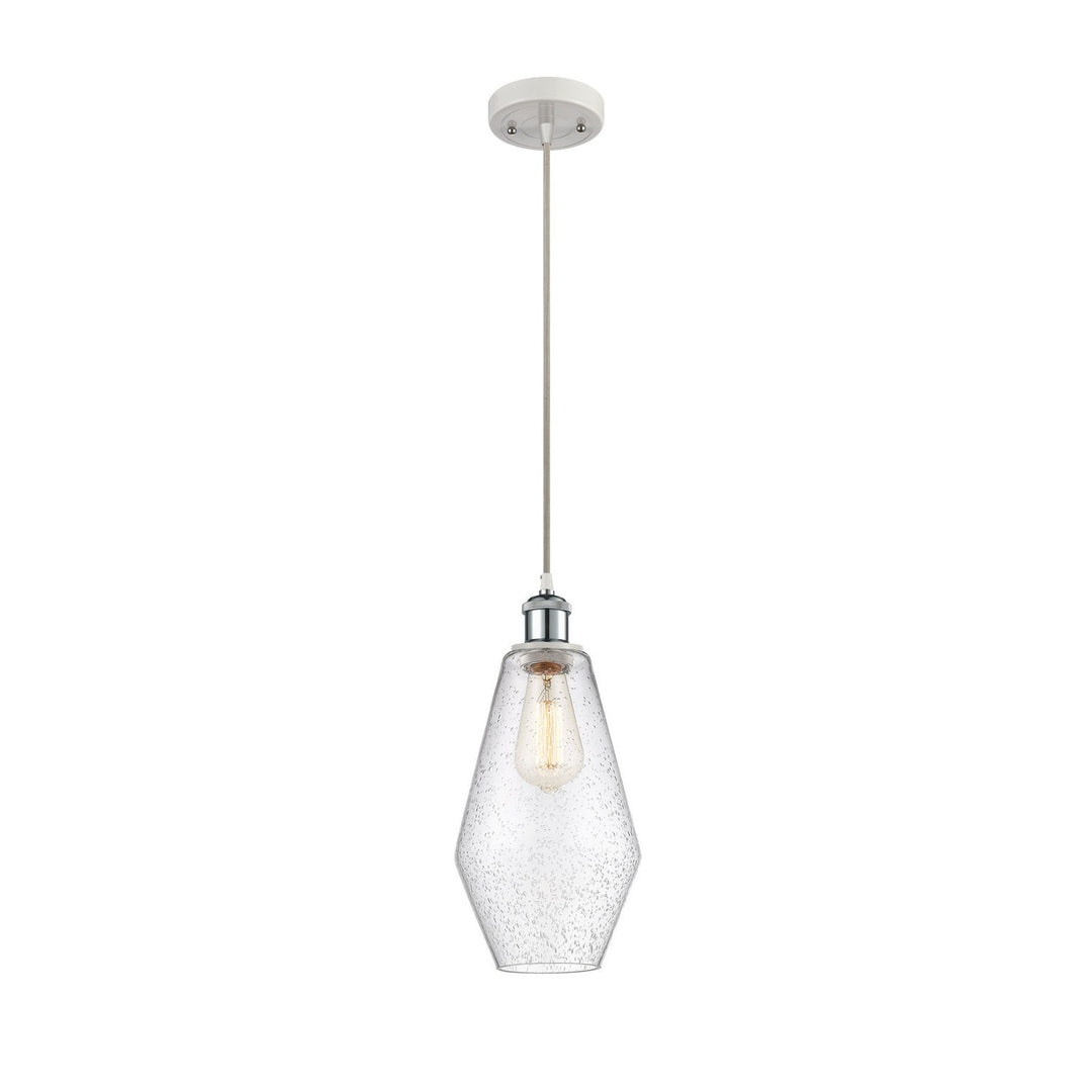 Innovations Ballston 516-1P-WPC-G654-7-LED Pendant Light - White and Polished Chrome
