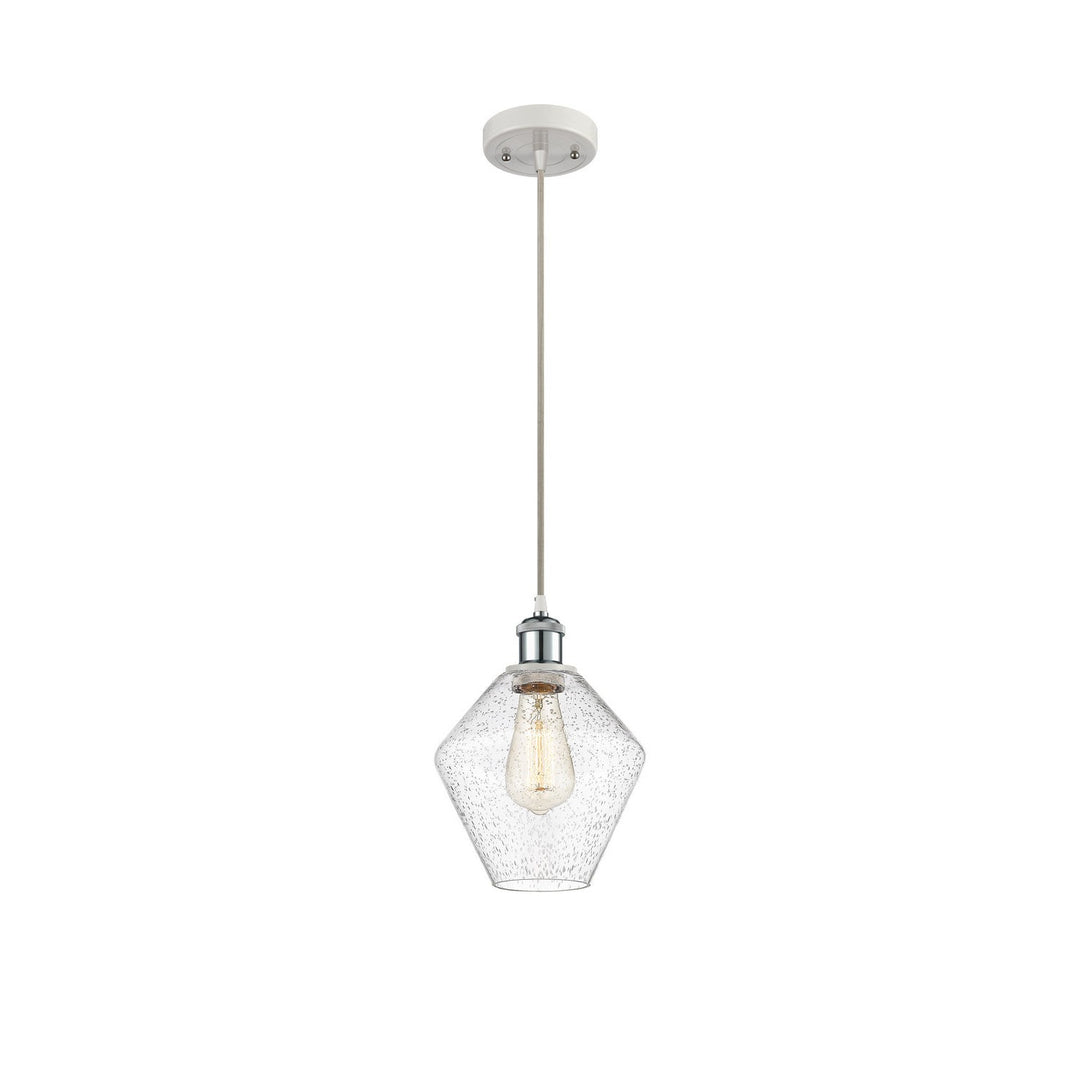 Innovations Ballston 516-1P-WPC-G654-8 Pendant Light - White and Polished Chrome