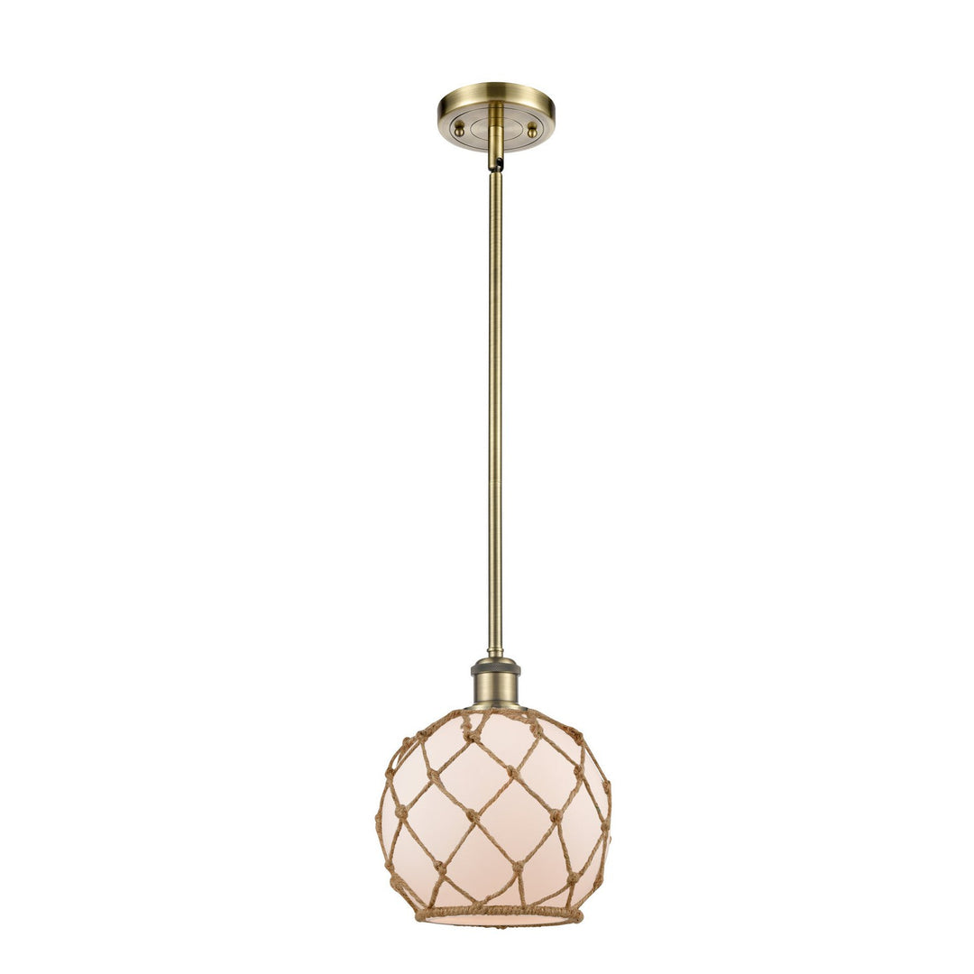 Innovations Ballston 516-1S-AB-G121-8RB-LED Pendant Light - Antique Brass