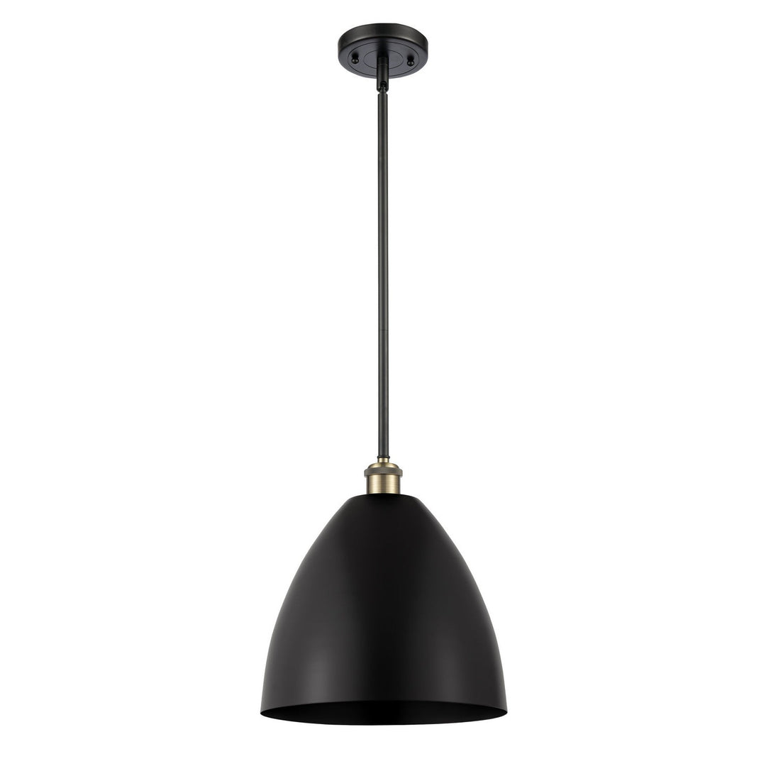 Innovations Ballston 516-1S-BAB-MBD-12-BK Pendant Light - Black Antique Brass