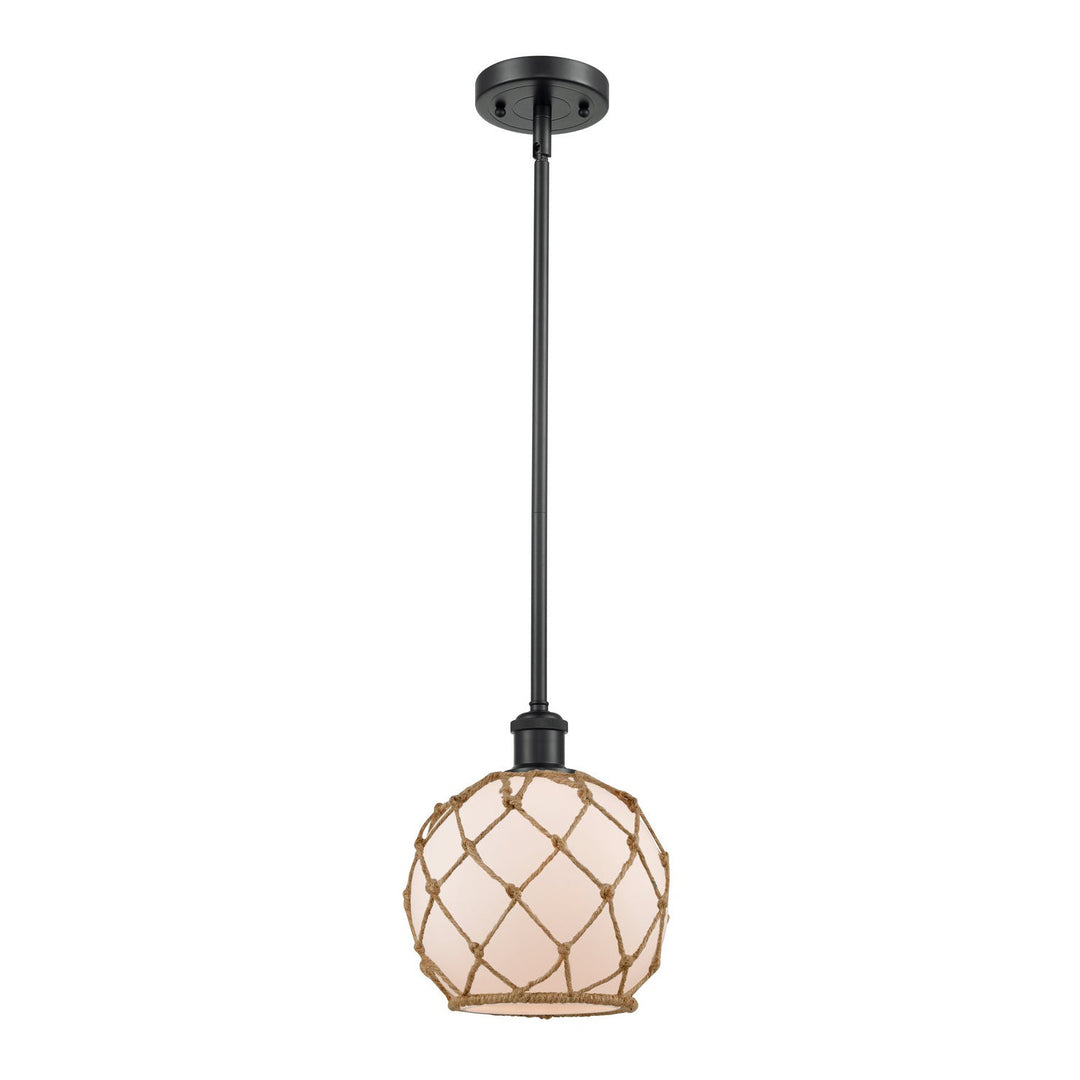 Innovations Ballston 516-1S-BK-G121-8RB-LED Pendant Light - Matte Black