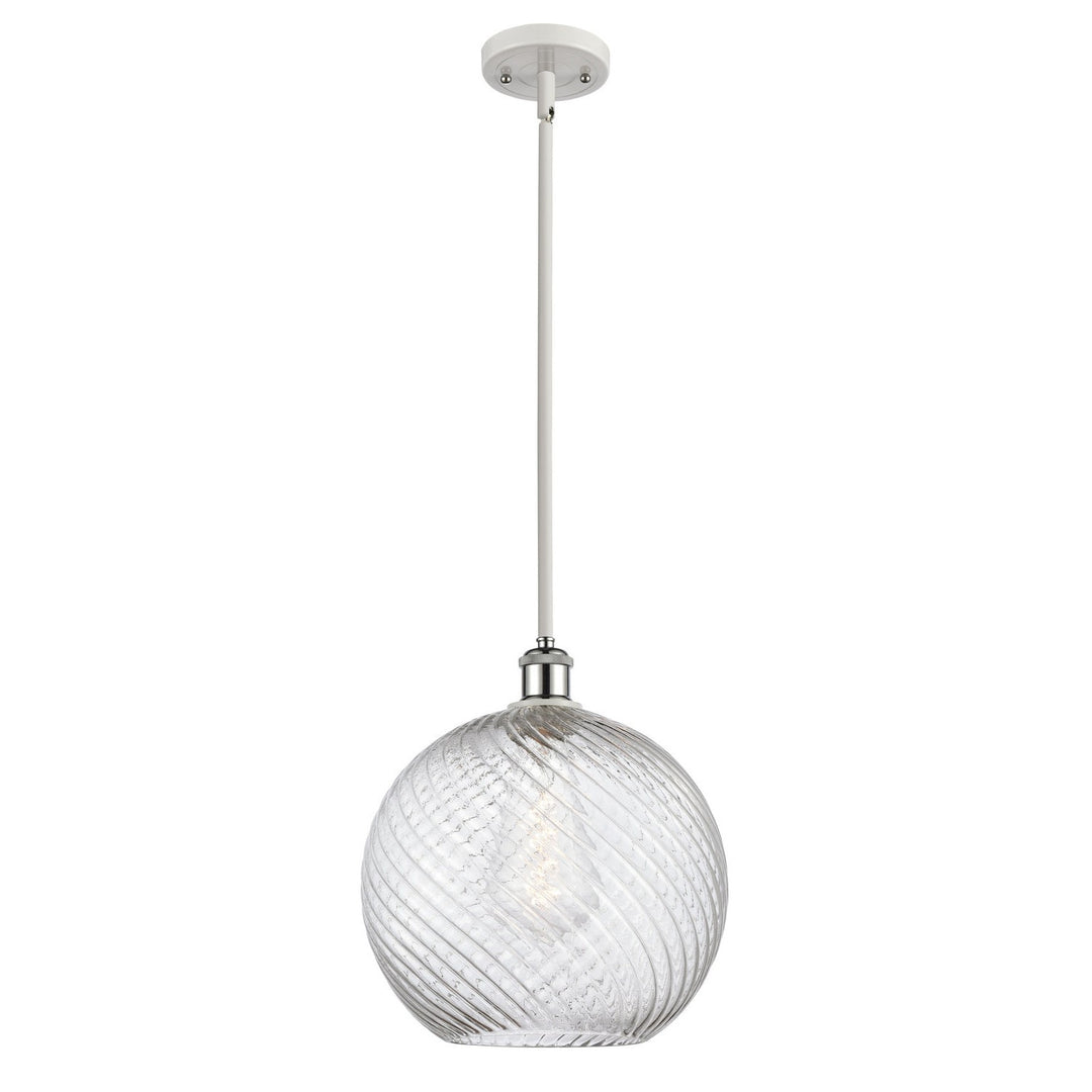 Innovations Ballston 516-1S-WPC-G1214-12-LED Pendant Light - White and Polished Chrome