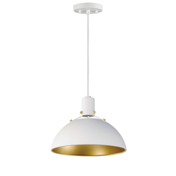 Maxim Dawn 12042WTSBR Pendant Light - White/Satin Brass