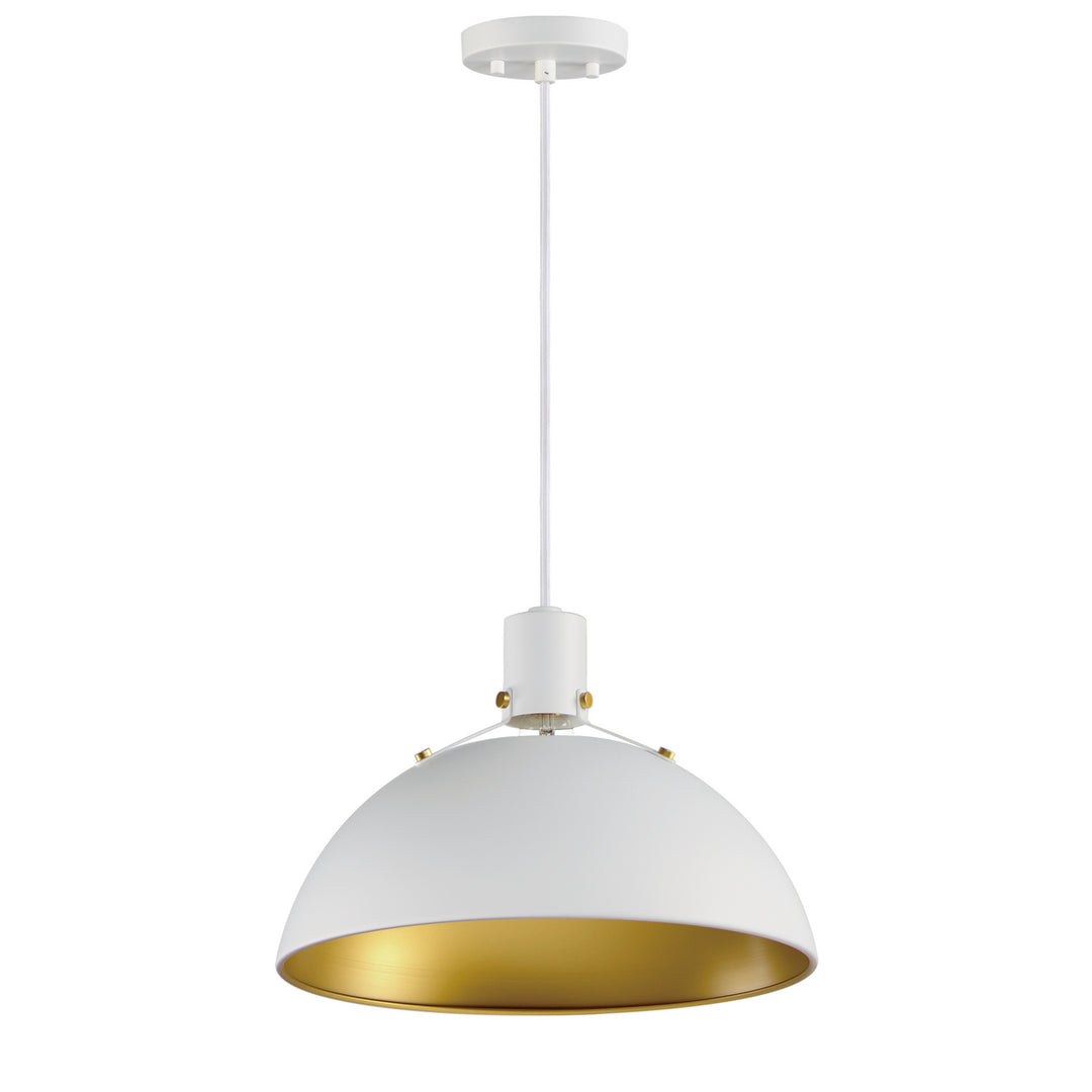 Maxim Dawn 12045WTSBR Pendant Light - White/Satin Brass