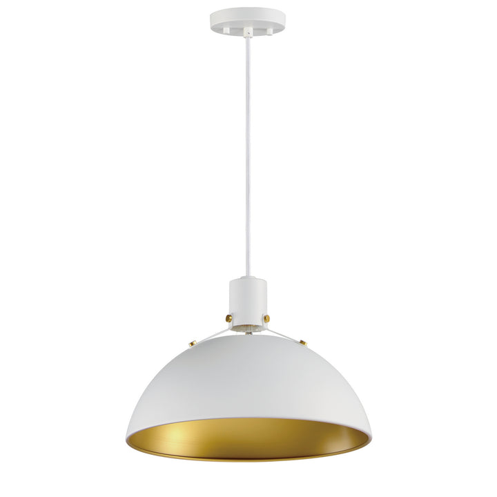 Maxim Dawn 12045WTSBR Pendant Light - White/Satin Brass