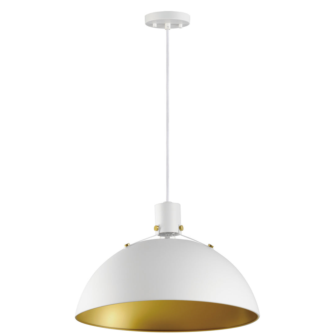 Maxim Dawn 12048WTSBR Pendant Light - White/Satin Brass