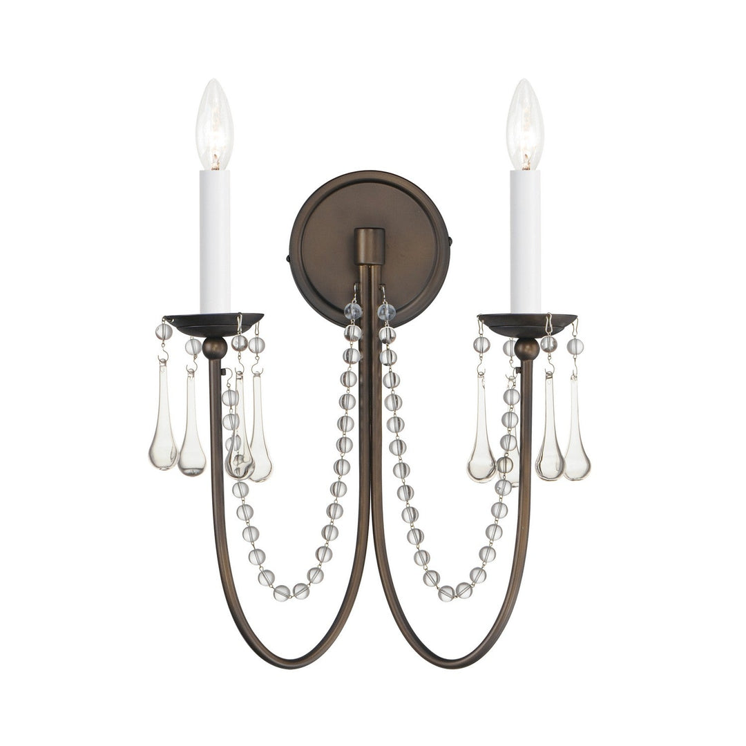 Maxim Plumette 12161CHB/CRY Wall Sconce Light - Chestnut Bronze