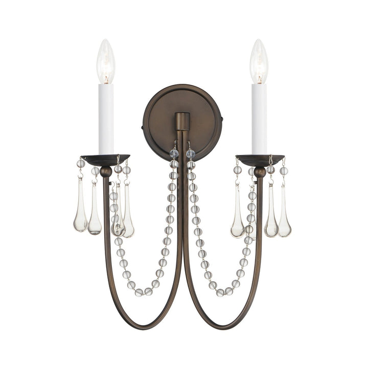 Maxim Plumette 12161CHB/CRY Wall Sconce Light - Chestnut Bronze