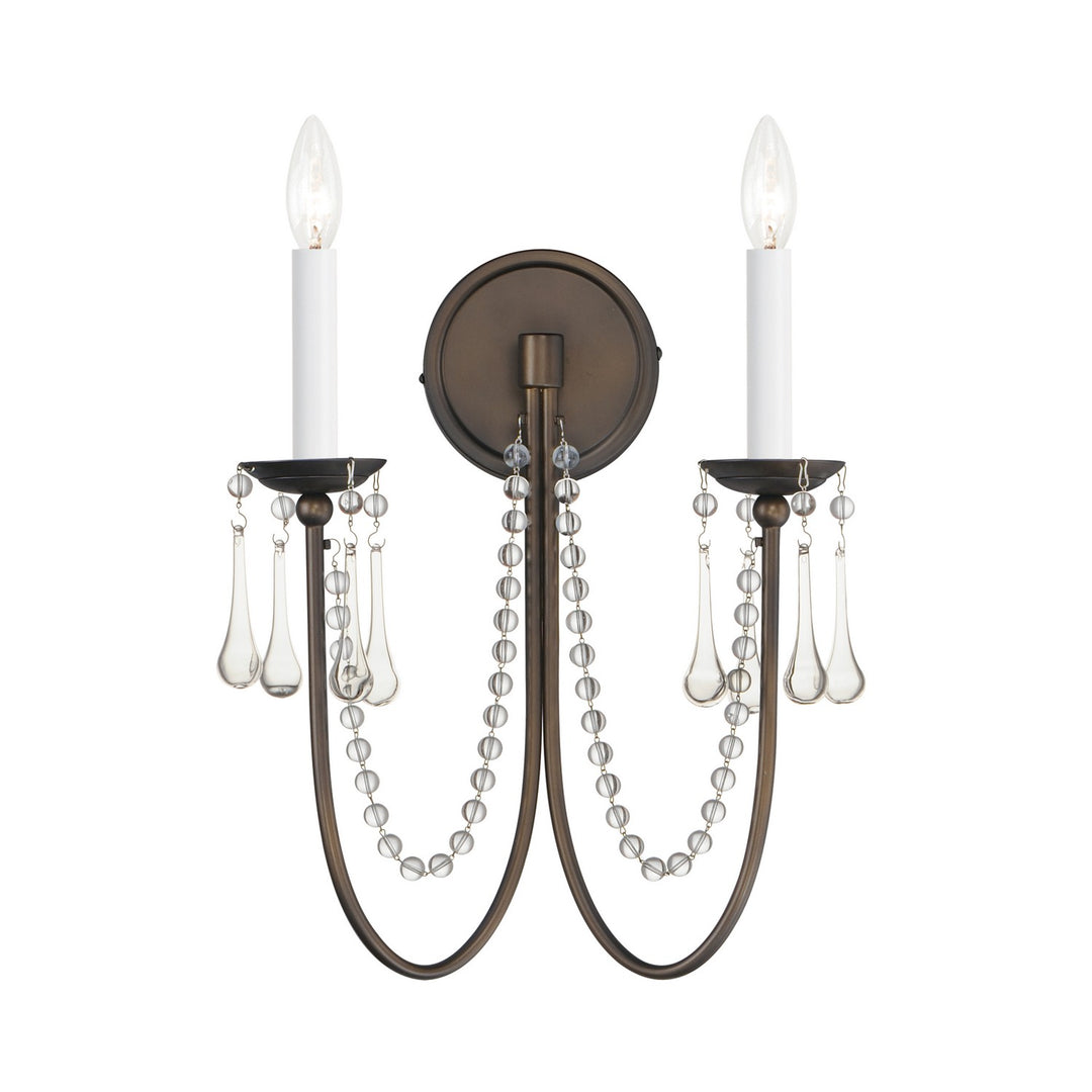 Maxim Plumette 12161CHB/CRY Wall Sconce Light - Chestnut Bronze