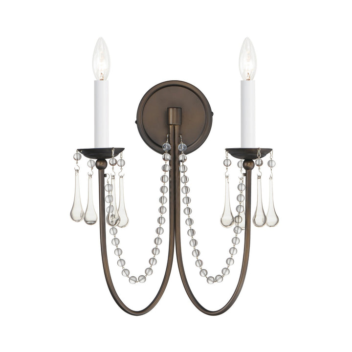 Maxim Plumette 12161CHB/CRY Wall Sconce Light - Chestnut Bronze