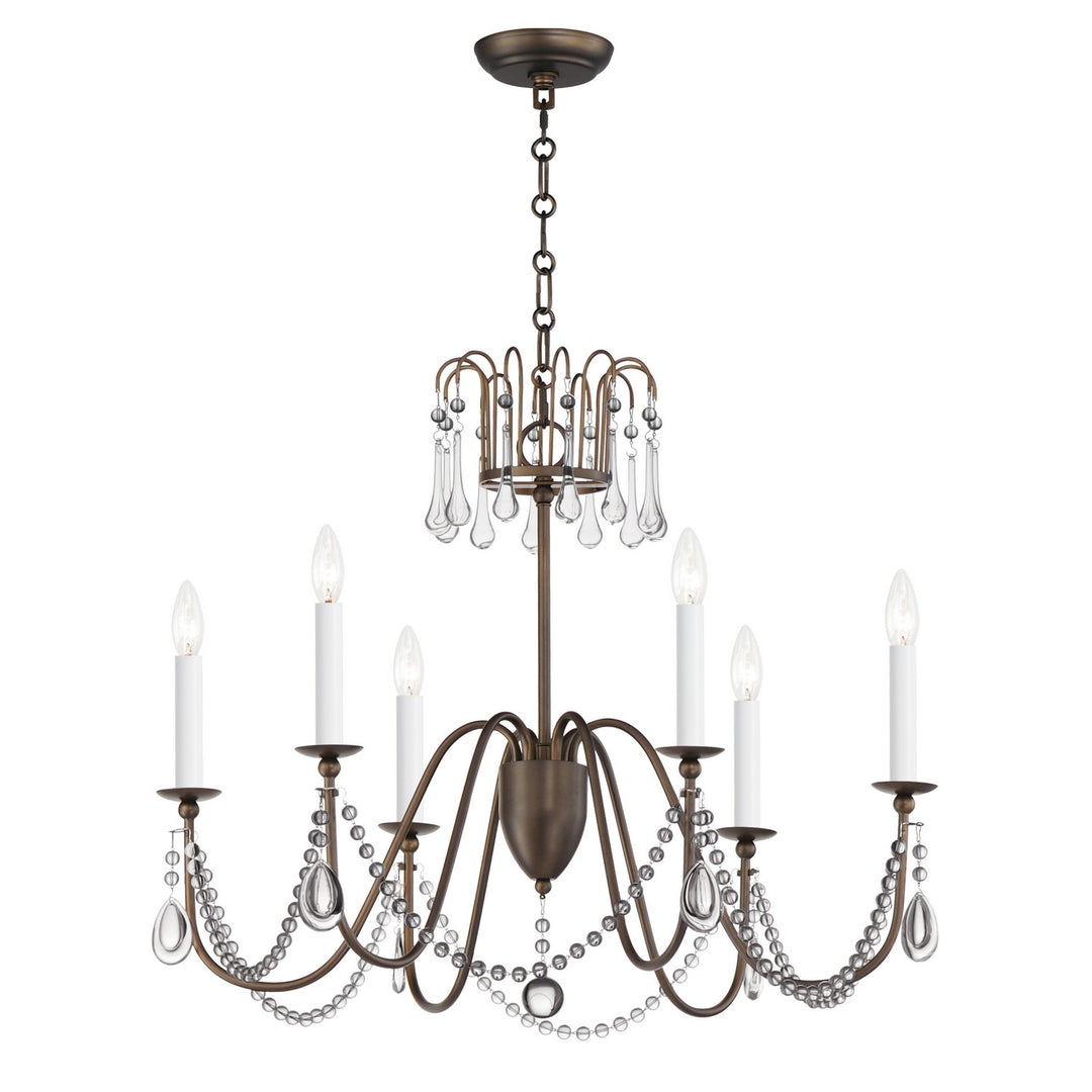 Maxim Plumette 12166CHB/CRY Chandelier Light - Chestnut Bronze