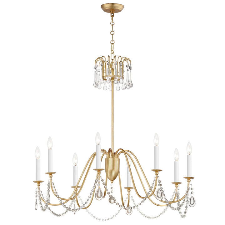 Maxim Plumette 12168GL/CRY Chandelier Light - Gold Leaf