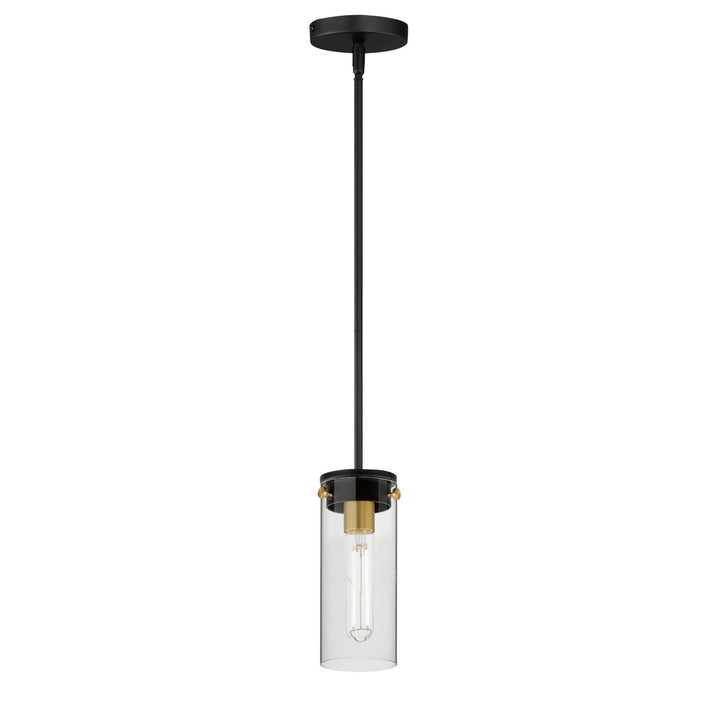 Maxim Pinn 12406CLBKSBR Pendant Light - Black / Satin Brass