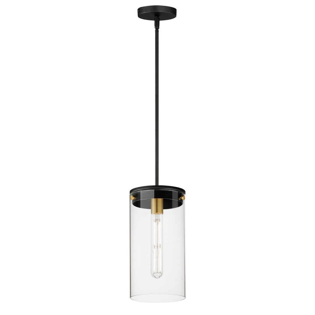 Maxim Pinn 12408CLBKSBR Pendant Light - Black / Satin Brass