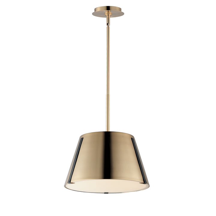 Maxim Carlo 25174DBZHR Pendant Light - Dark Bronze,  Leather,  Heritage Brass