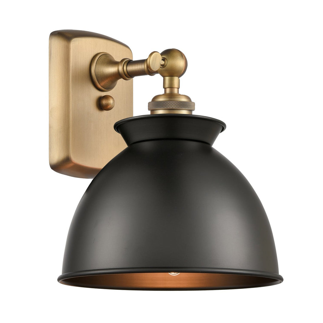 Innovations Ballston 516-1W-BB-M14-BK-LED Wall Sconce Light - Brushed Brass