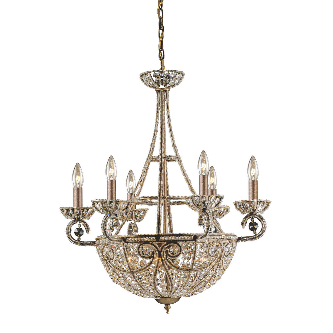 Elk Elizabethan 5967/6+4 Chandelier Light - Dark Bronze
