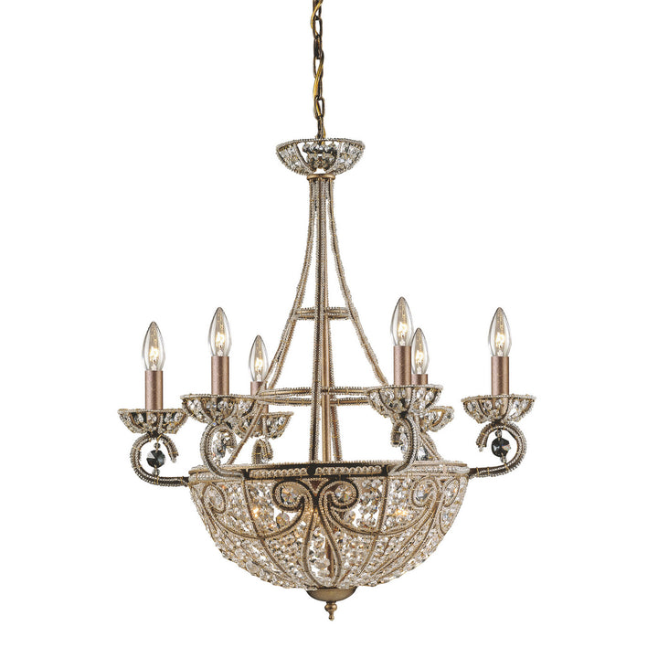Elk Elizabethan 5967/6+4 Chandelier Light - Dark Bronze