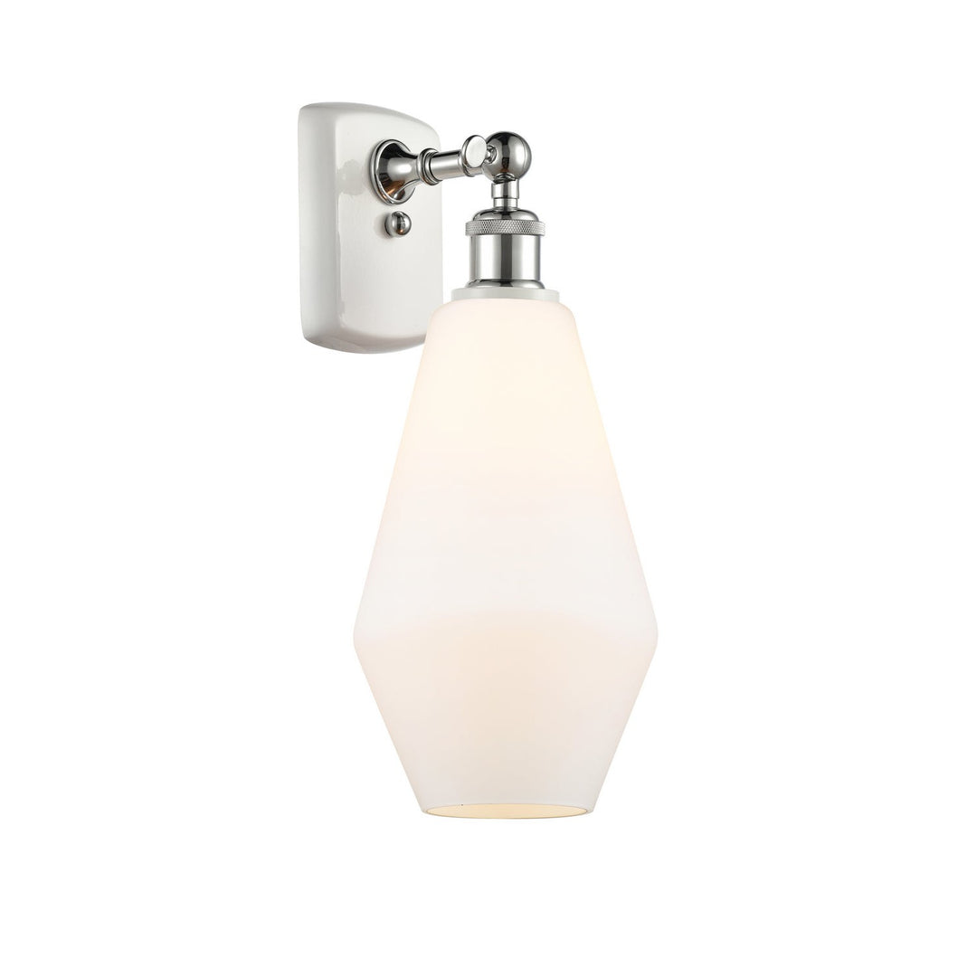 Innovations Ballston 516-1W-WPC-G651-7 Wall Sconce Light - White and Polished Chrome