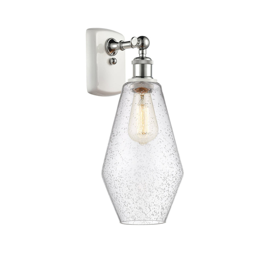 Innovations Ballston 516-1W-WPC-G654-7 Wall Sconce Light - White and Polished Chrome