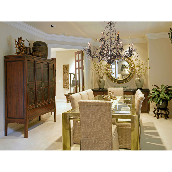 Elk Circeo 8055/8+4 Chandelier Light - Deep Rust