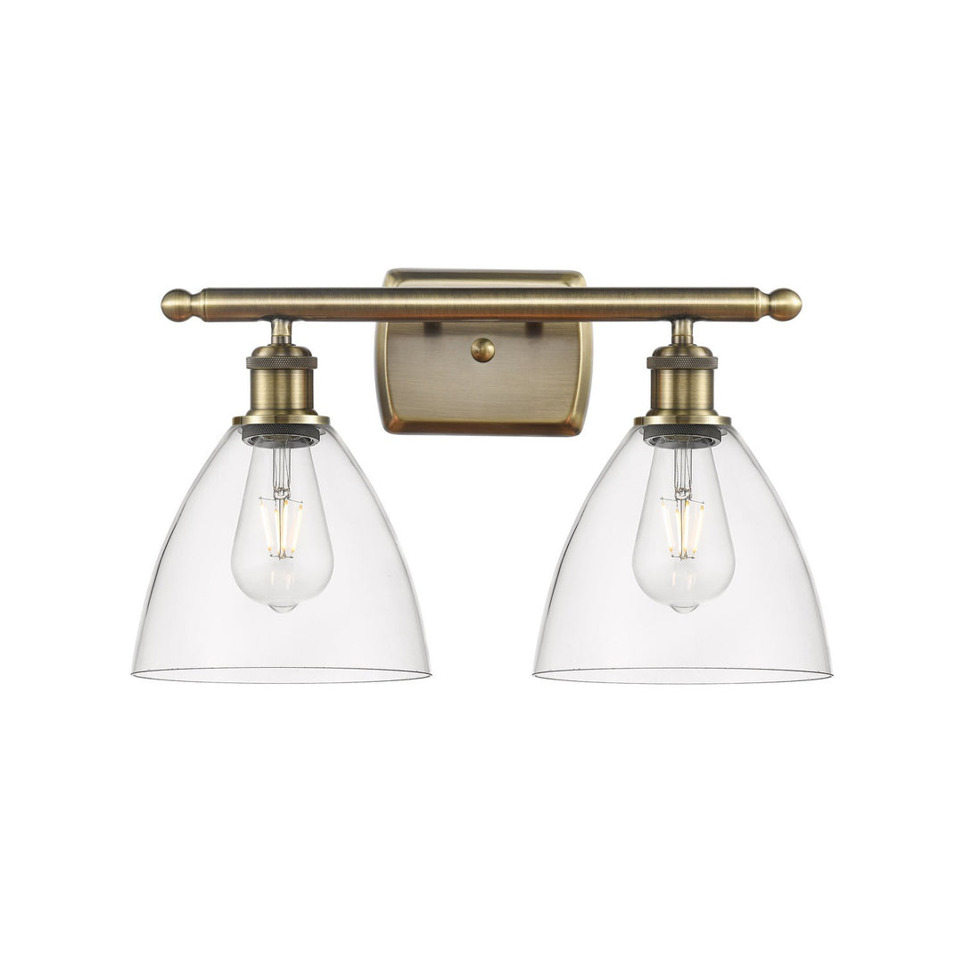 Innovations Ballston 516-2W-AB-GBD-752 Bath Vanity Light 18 in. wide - Antique Brass