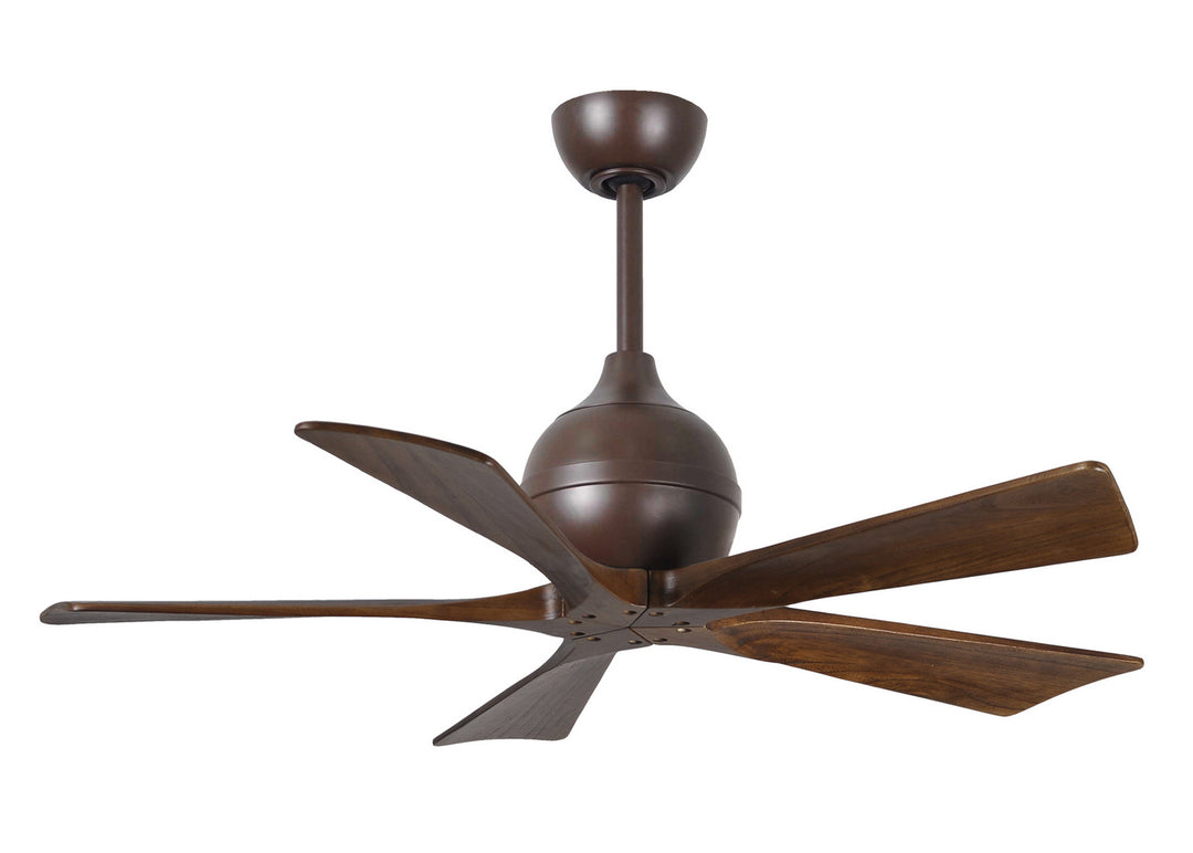 Matthews Fan Company Irene IR5-TB-WA-52 Ceiling Fan 52 - Textured Bronze, Walnut Tone/