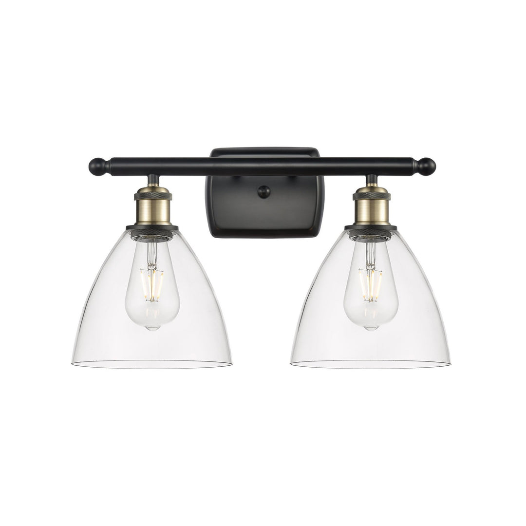 Innovations Ballston 516-2W-BAB-GBD-752 Bath Vanity Light 18 in. wide - Black Antique Brass