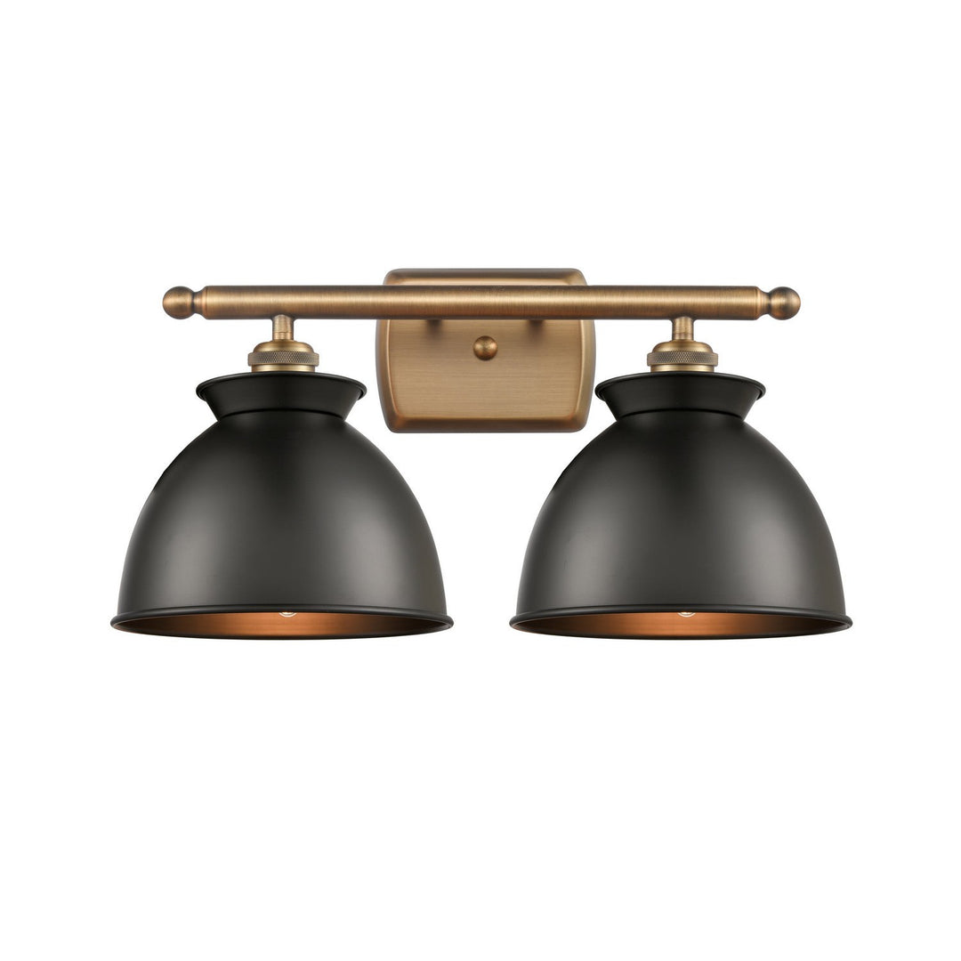 Innovations Ballston 516-2W-BB-M14-BK Bath Vanity Light 18 in. wide - Brushed Brass