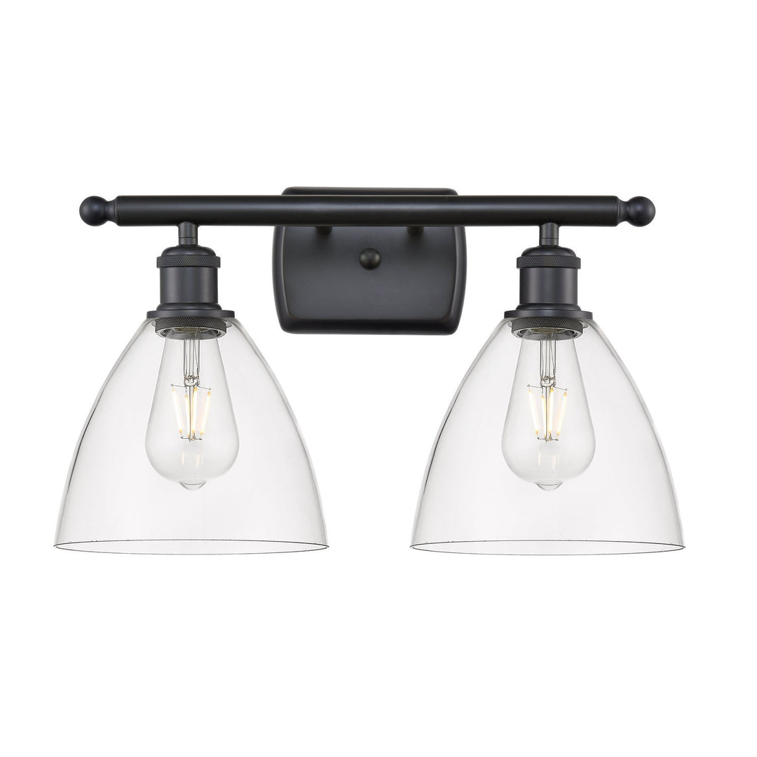 Innovations Ballston 516-2W-BK-GBD-752 Bath Vanity Light 18 in. wide - Matte Black