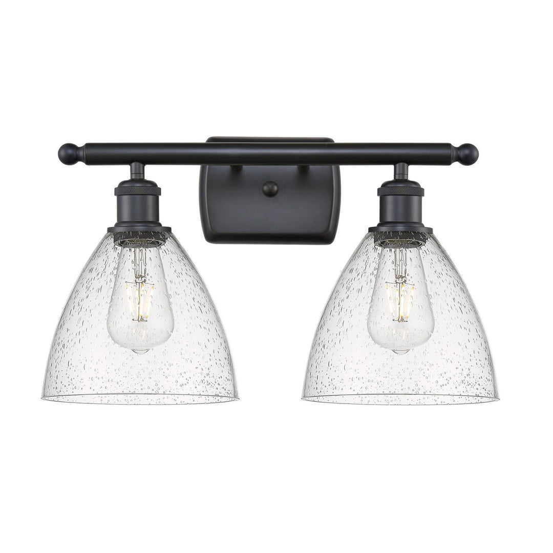 Innovations Ballston 516-2W-BK-GBD-754 Bath Vanity Light 18 in. wide - Matte Black