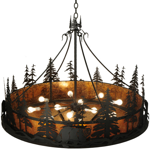 Meyda Tiffany Bear At Dusk 126551 Pendant Light - Nickel