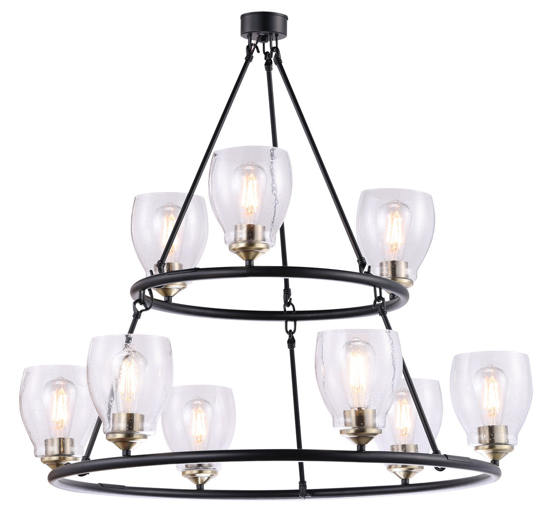 Minka-Lavery Winsley 2439-878 Chandelier Light - Coal And Stained Brass