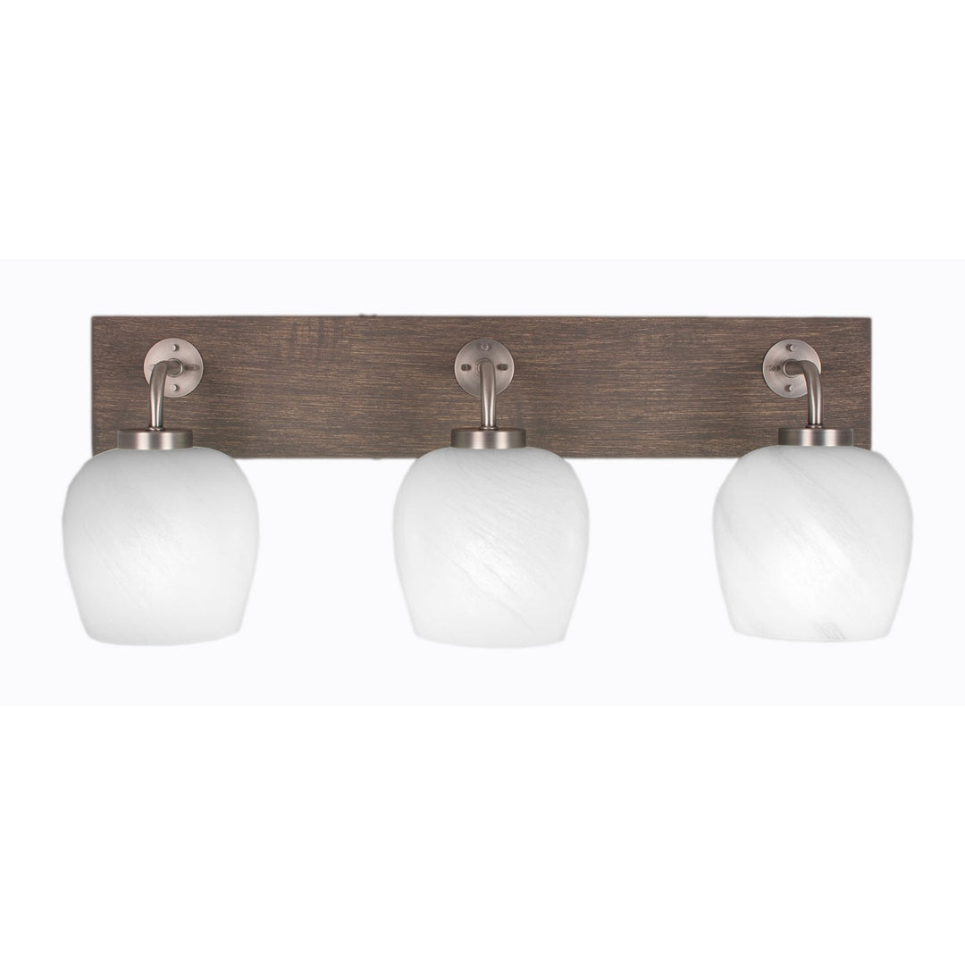 Toltec Oxbridge 1773-gpdw-4811 Bath Vanity Light 27 in. wide - Graphite & Painted Distressed Wood-look